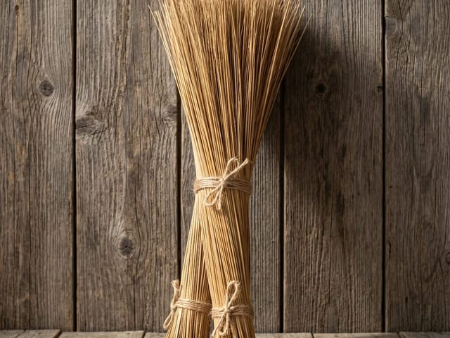 Hand-tied coconut leaf midrib brooms wholesale bundle Ramanathapuram